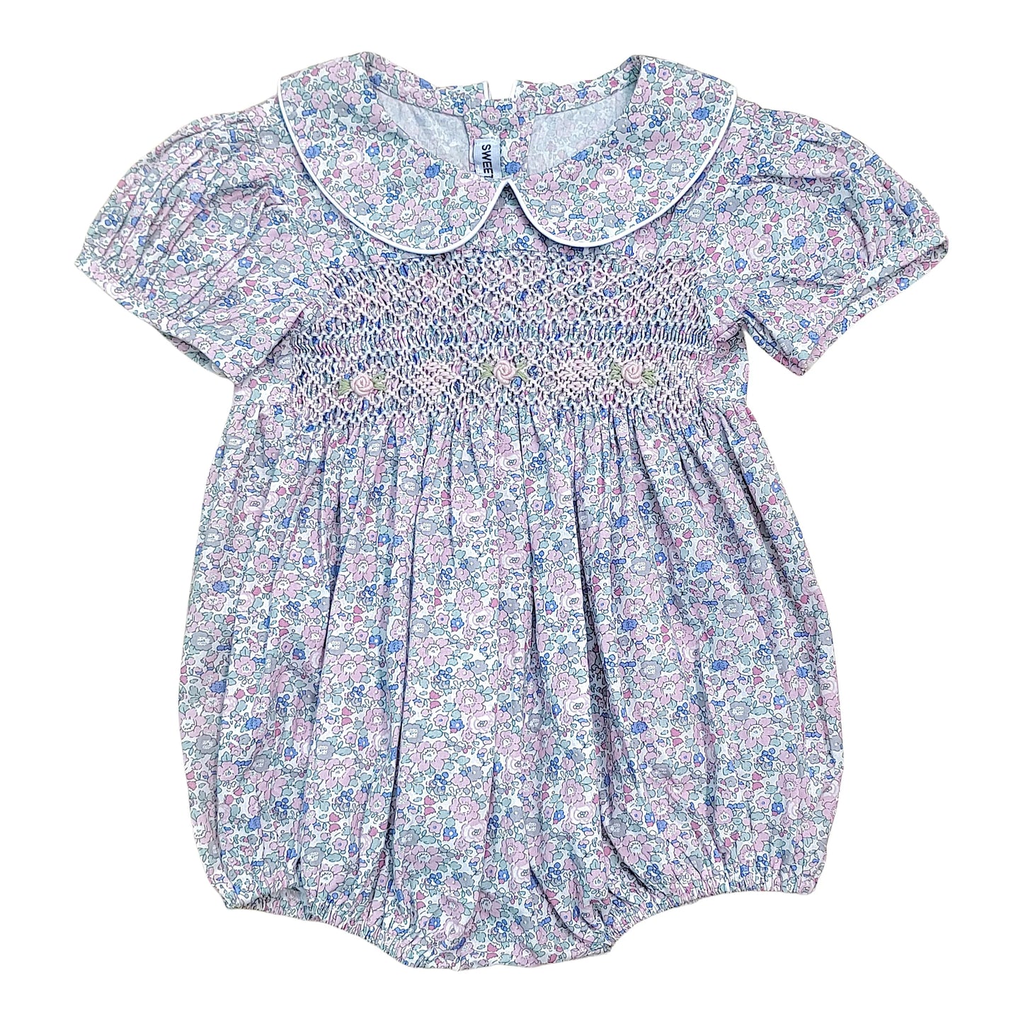 Lily Floral Smocked Bubble