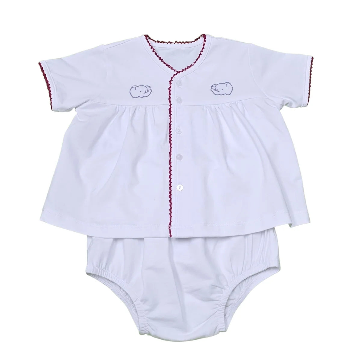 Crimson & Gray Unisex Diaper Set