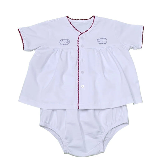 Crimson & Gray Unisex Diaper Set