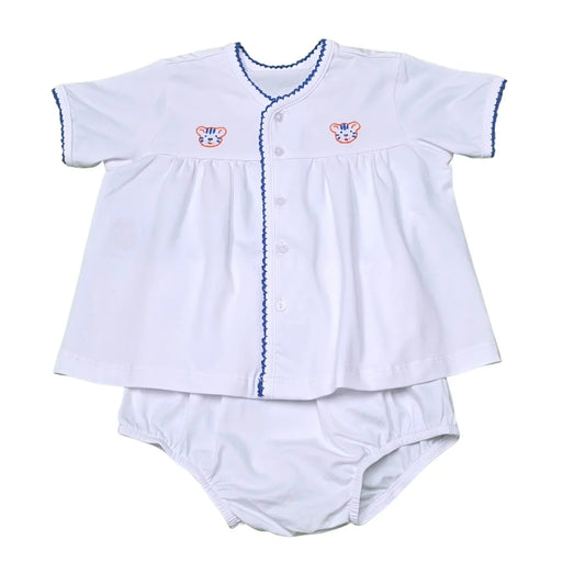 Navy & Orange Unisex Diaper Set