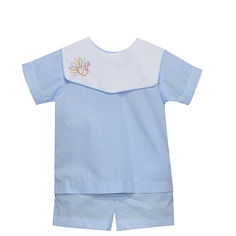 Blue Madison Turkey Short Set