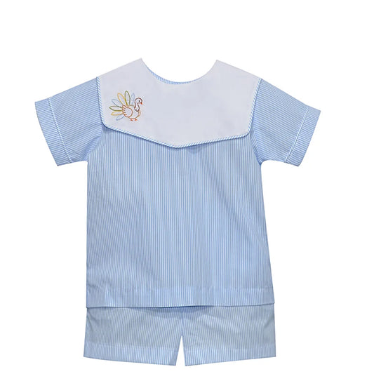 Blue Madison Turkey Short Set