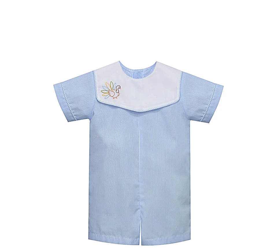Blue Williams Turkey Romper