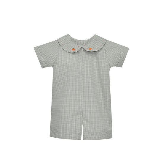 Gray Blue Williams Pumpkin Romper