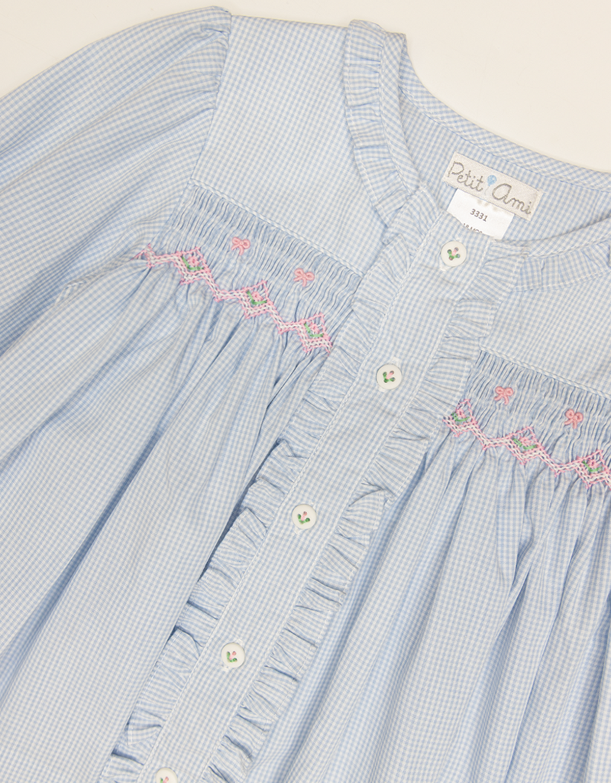 Blue Smocked Pant Set