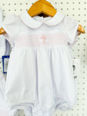 Blessed Spring Smocked Collared Girl Bubble