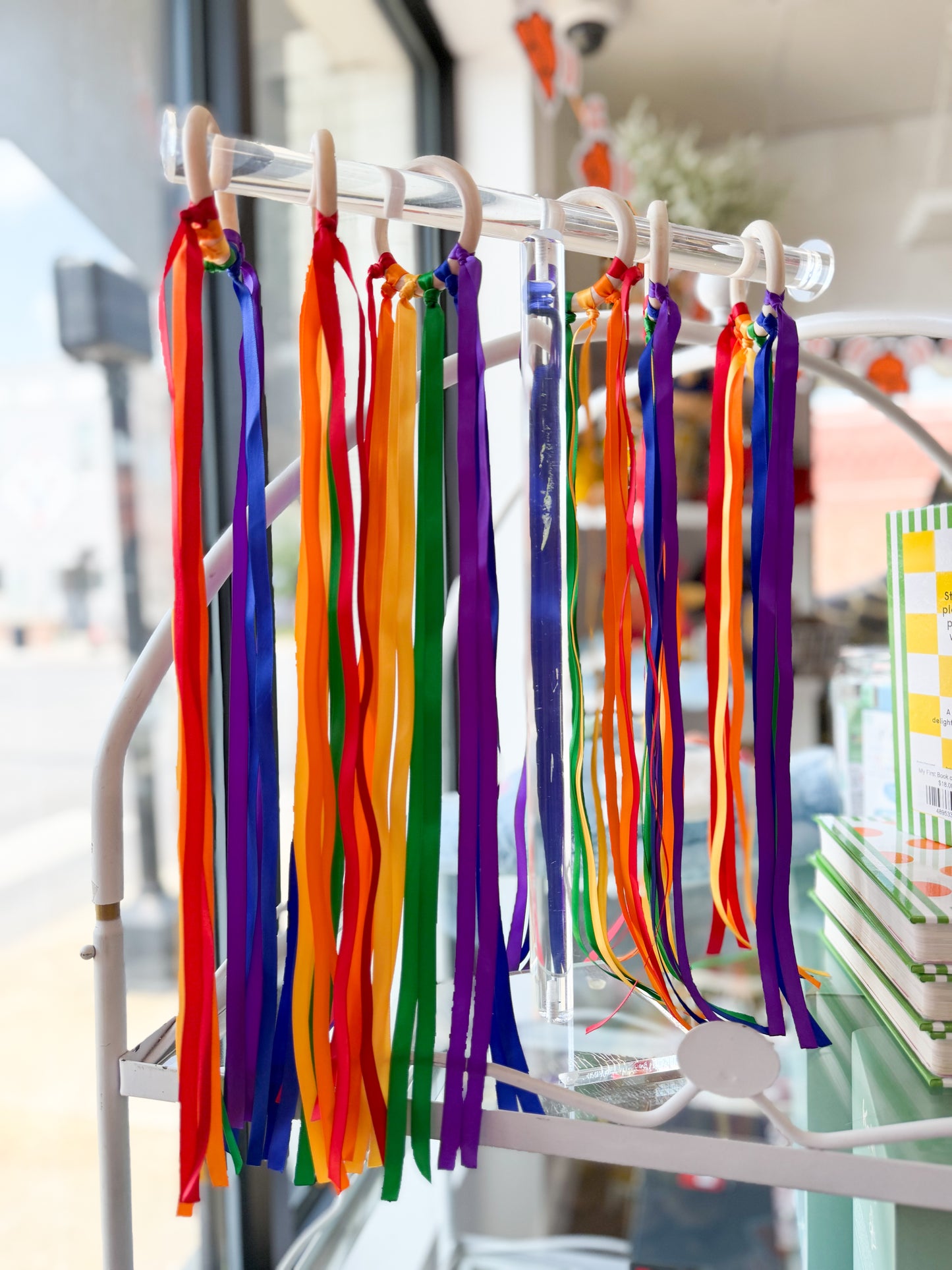 Rainbow Ribbons Hand Kite