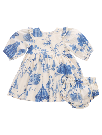 Baby Brooke Dress- Blue Circus