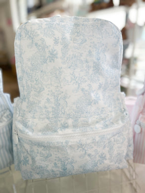Bunny Toile Blue Backpack