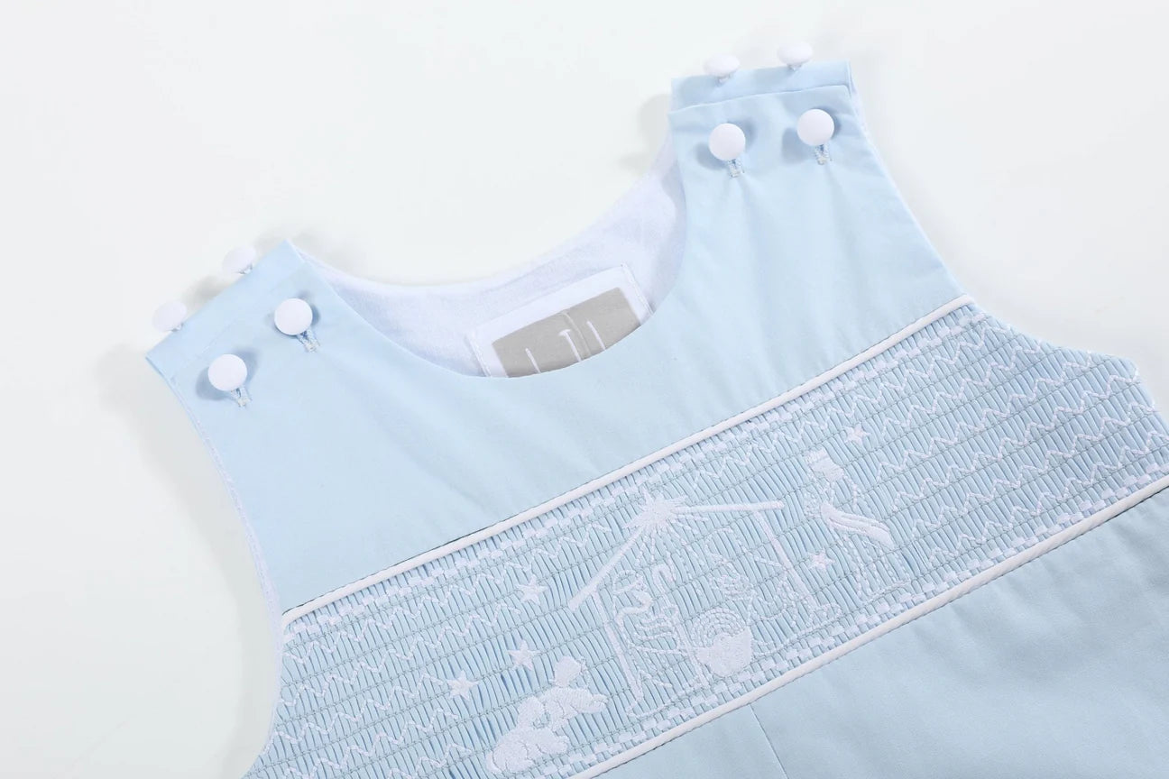 Light Blue Nativity Smocked Jon Jon