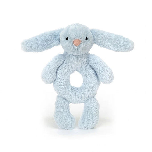 Bashful Blue Bunny- Ring Rattle