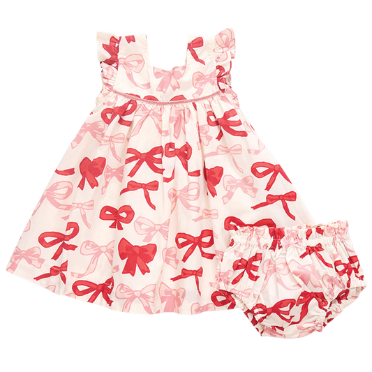 Camelia Dress Set- Valentine's Bows