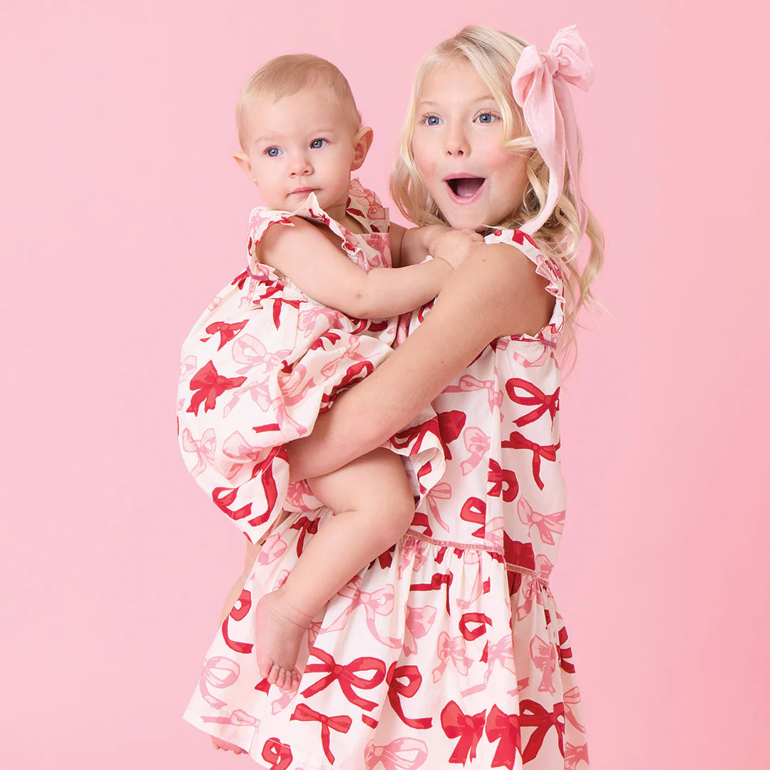 Camelia Dress Set- Valentine's Bows