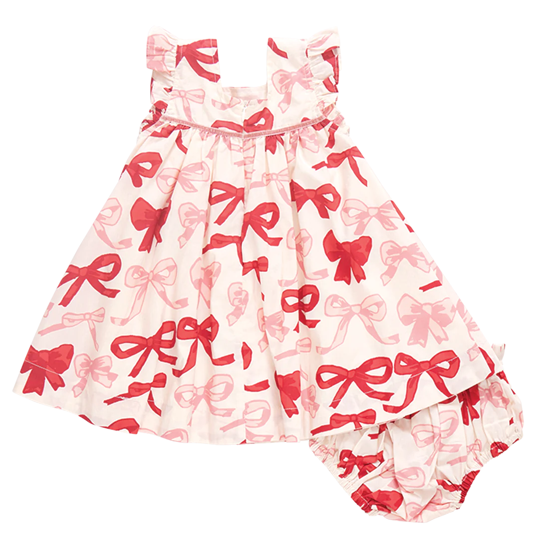 Camelia Dress Set- Valentine's Bows