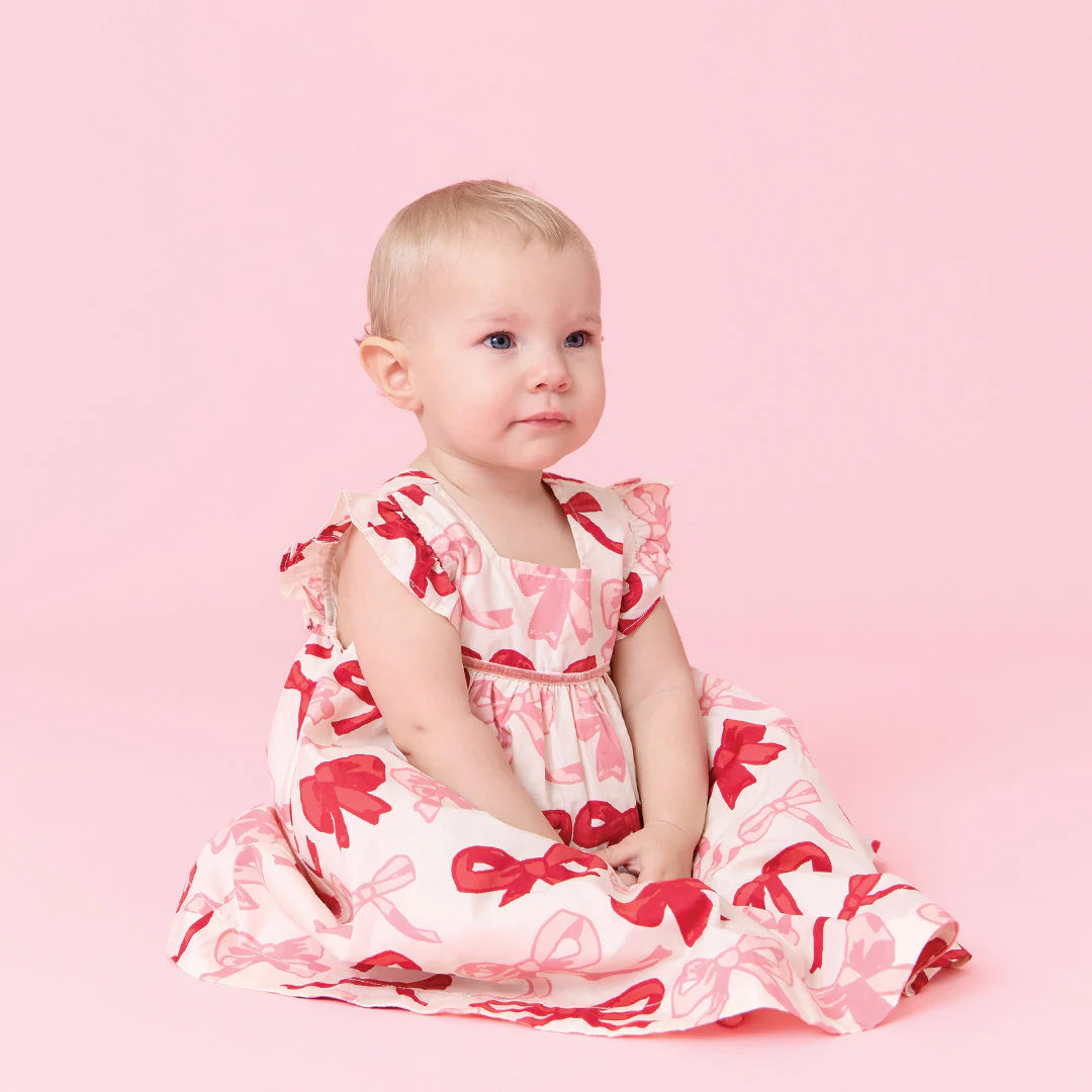 Camelia Dress Set- Valentine's Bows