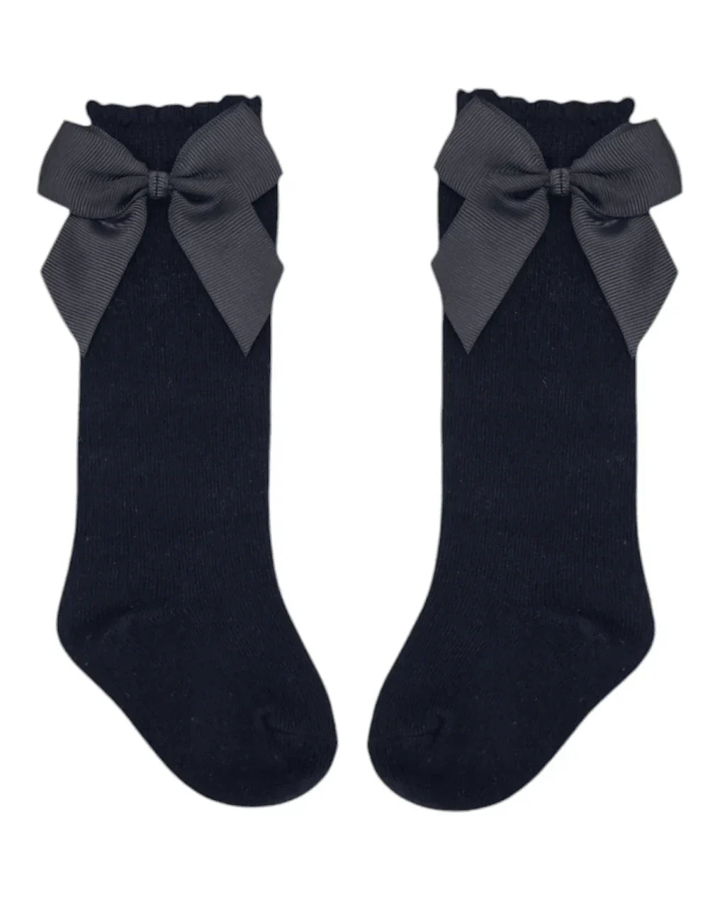 Black Knee Socks w/Bow