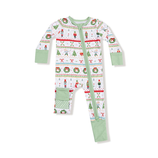 Nutcracker Fair Isle Zipper Romper