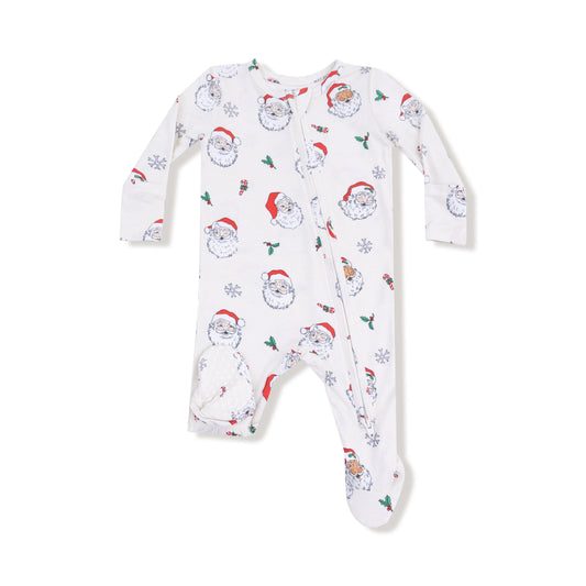Vintage Santas Zipper Footie