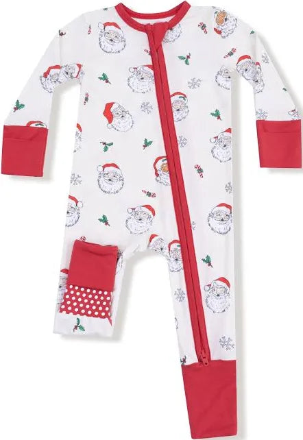 Vintage Santas Zipper Romper