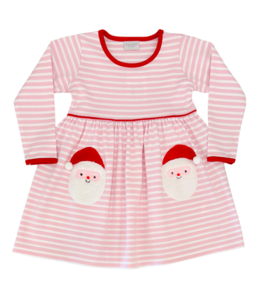 Stripe Santa Pocket Dress