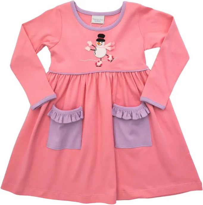 Skating Snowman Twirl Dress
