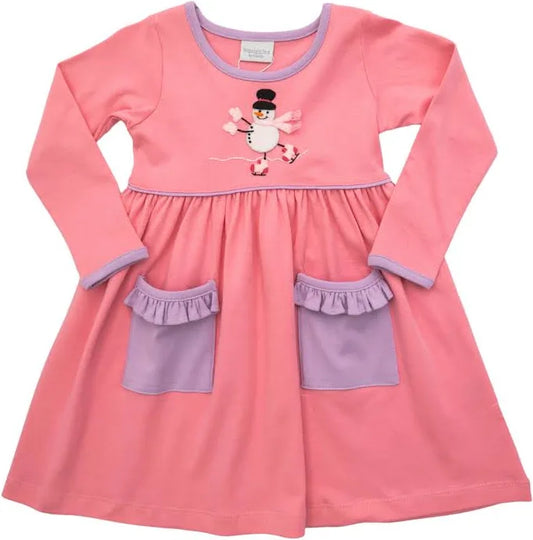Skating Snowman Twirl Dress