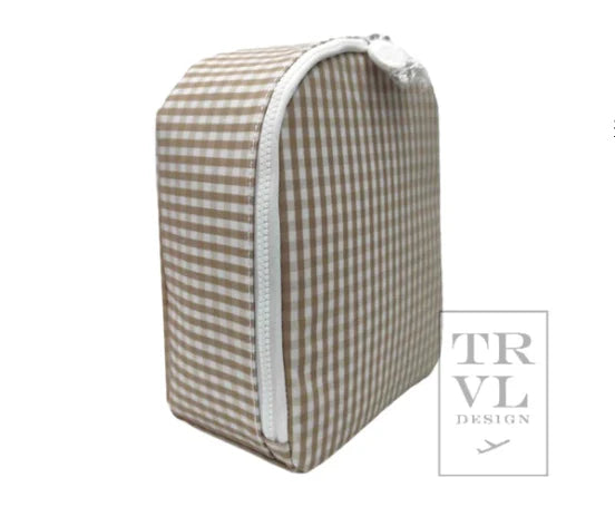 TRVL Design Bring It Lunch Bag- Gingham Khaki