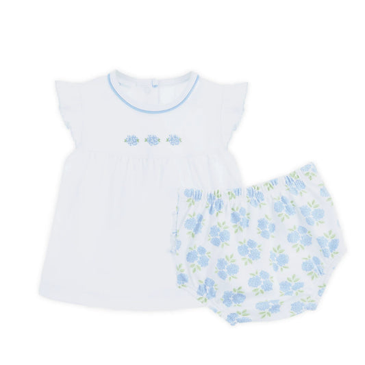 Dreamy Hydrangeas Ruffle Diaper Set