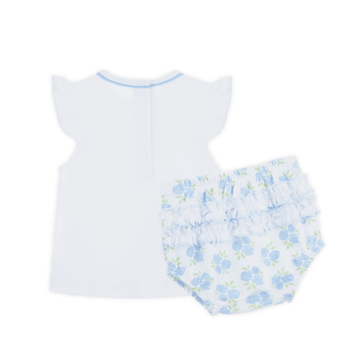 Dreamy Hydrangeas Ruffle Diaper Set