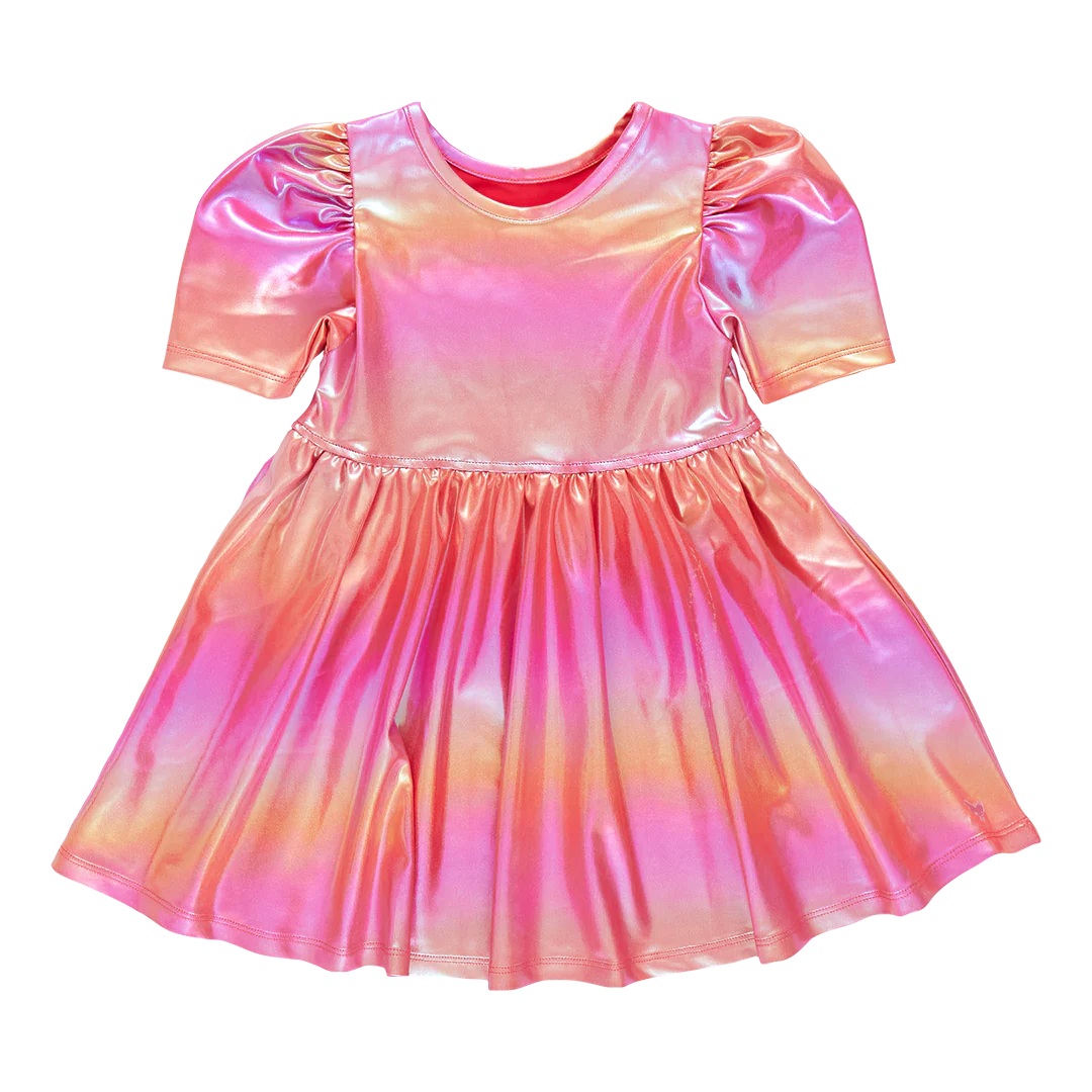 Lame Laurie Dress- Rainbow Pink