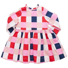 Load image into Gallery viewer, Autumn Dress- Navy Red Check