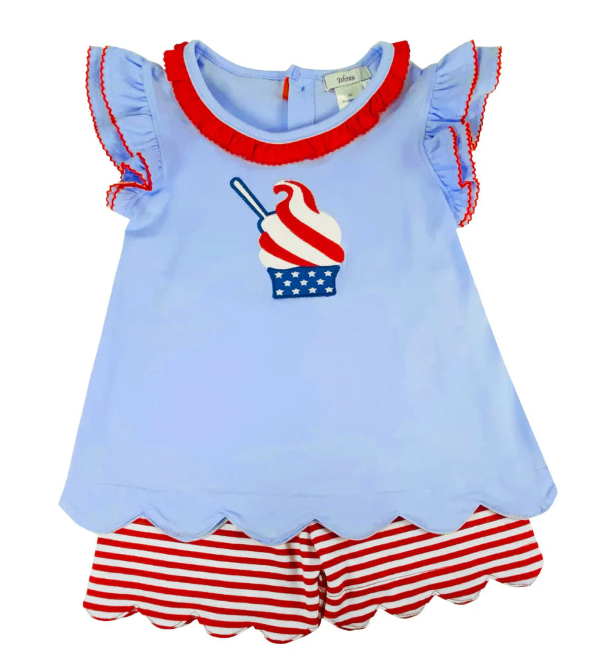 Patriotic Girl Short Set