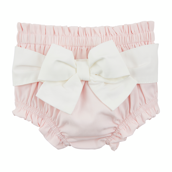 White Bow Diaper Cover