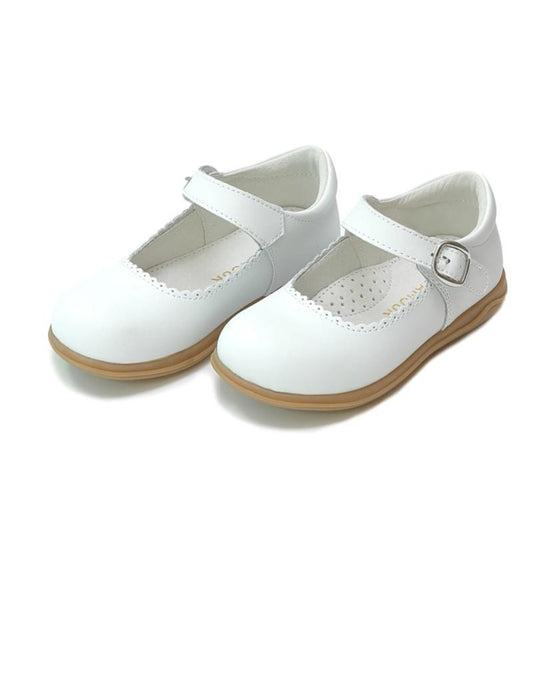 Chloe Scalloped Mary Jane-White