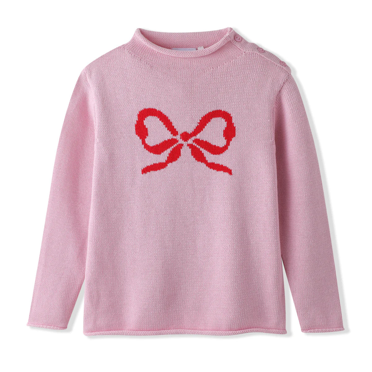 Pink w/ Red Bow Sweater