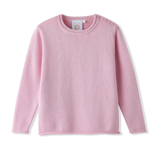 Pink Roll Neck Sweater