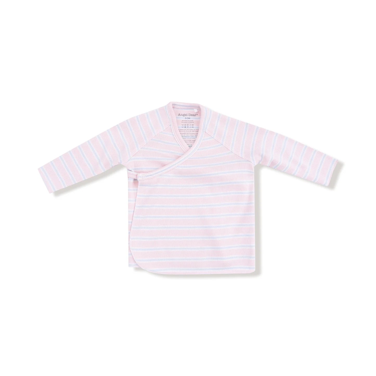 Pink Stripe Kimono Footed Pant Set