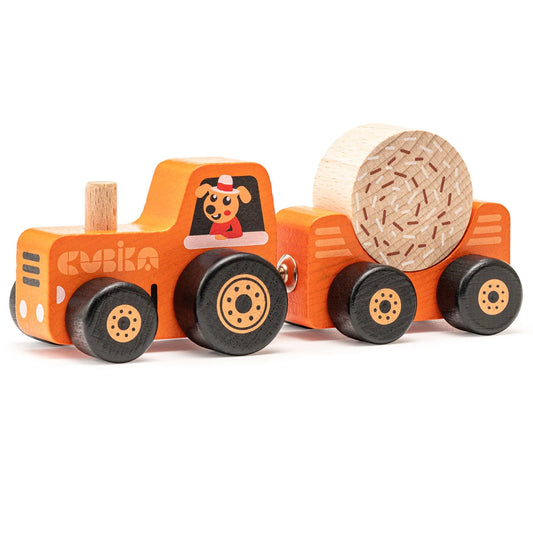 Wooden Tractor & Trailer