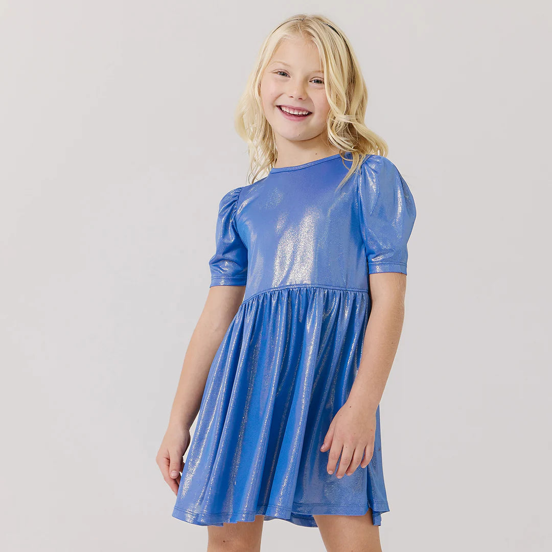 Lame Laurie Dress- Blue