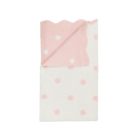 Pink Dot Chenille Blanket