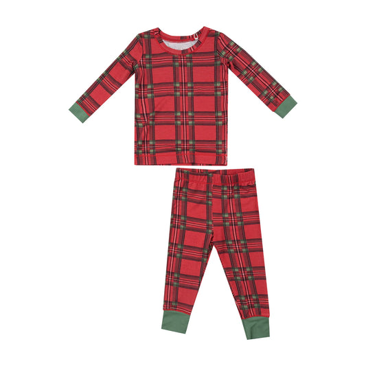 Vintage Holiday Plaid L/S Pajama Set