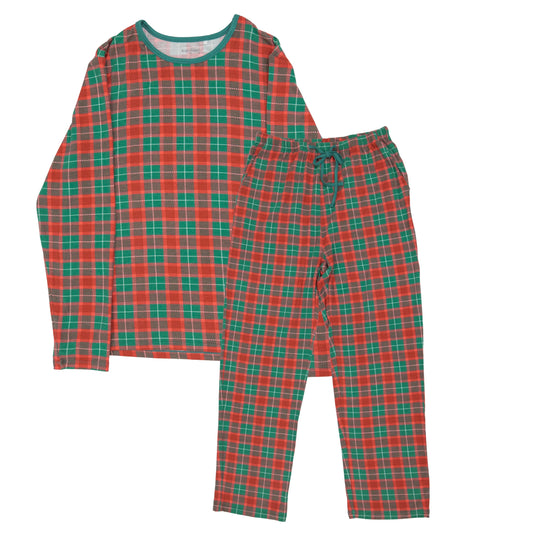 Adult Vintage Holiday Plaid L/S Loungewear Set