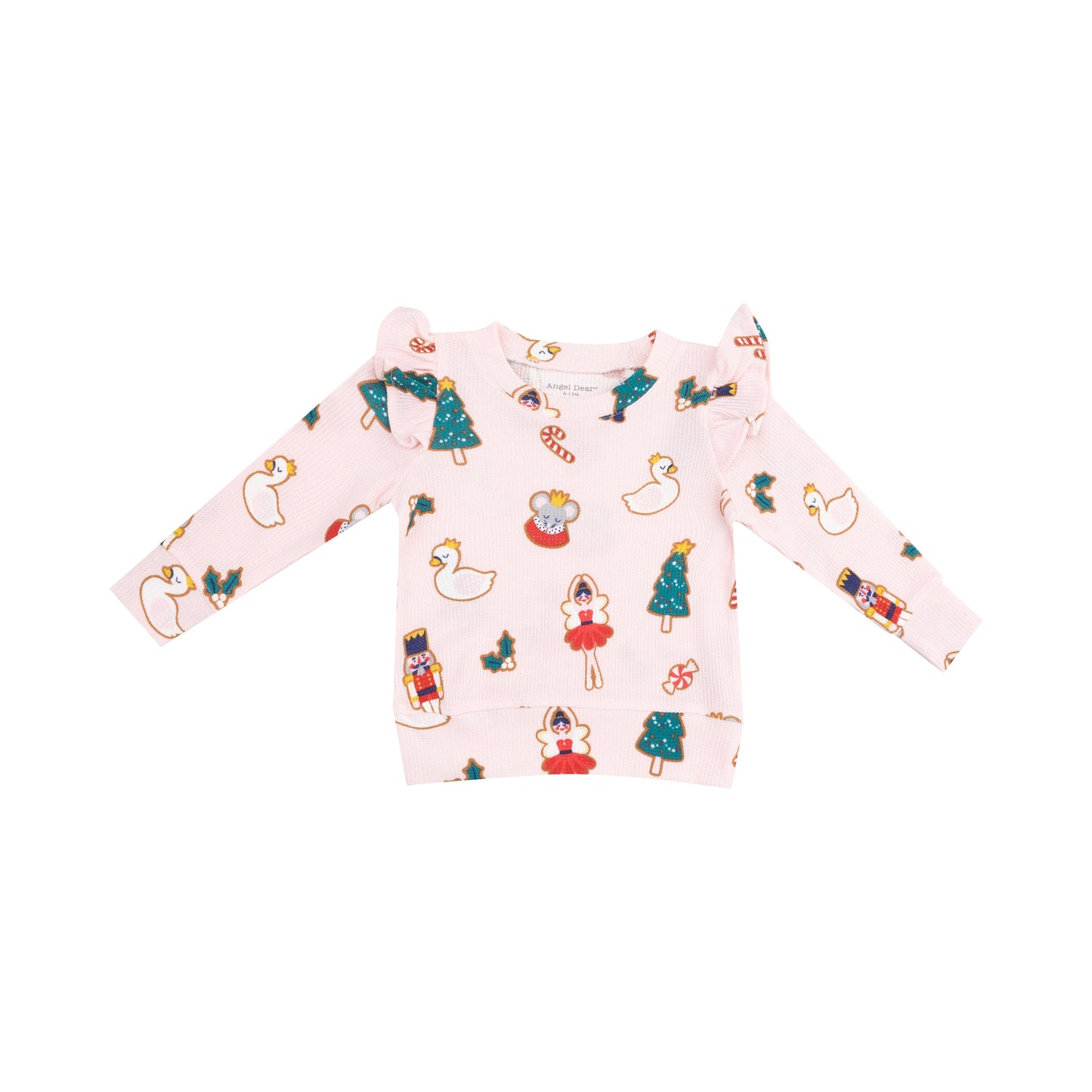 Sugar Plum Fairy Christmas Cookie Ruffle Sweatshirt