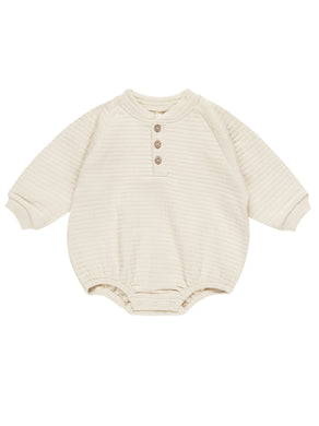 Henley Bubble Romper- Natural