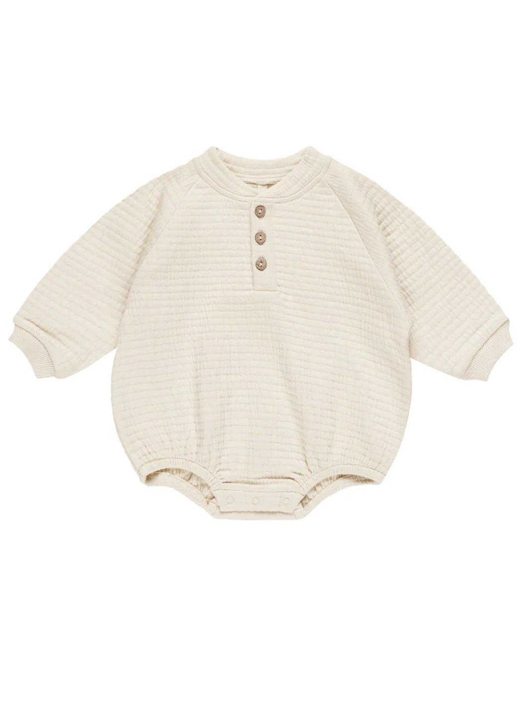 Henley Bubble Romper- Natural