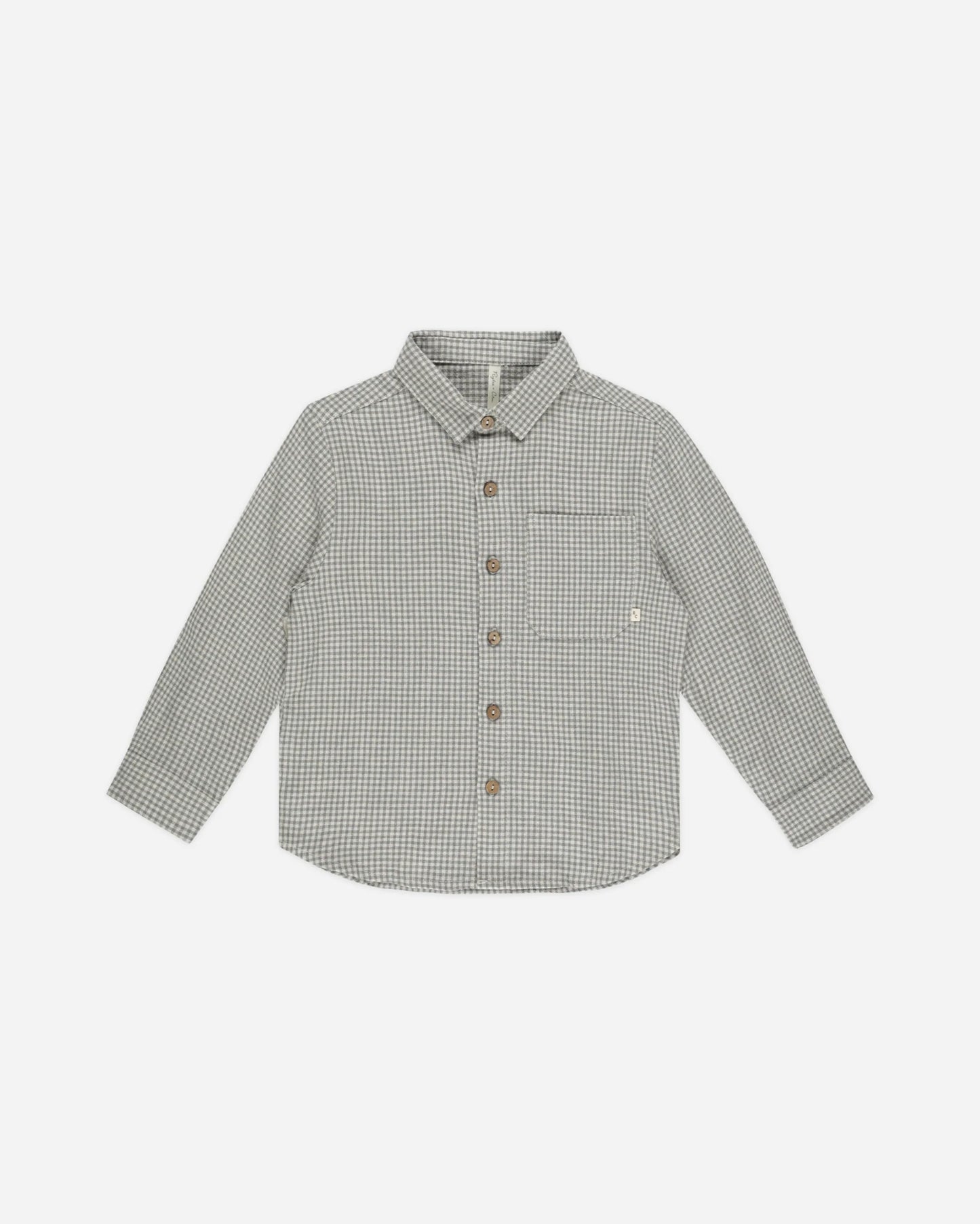 Collared L/S Shirt- Forest Gingham