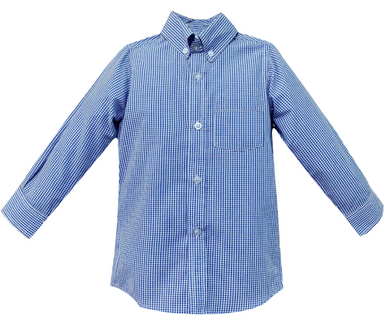 Royal Blue Square Arthur Brother Button Down