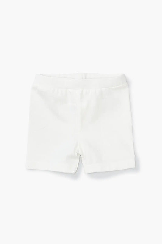 Solid White Bike Shorts