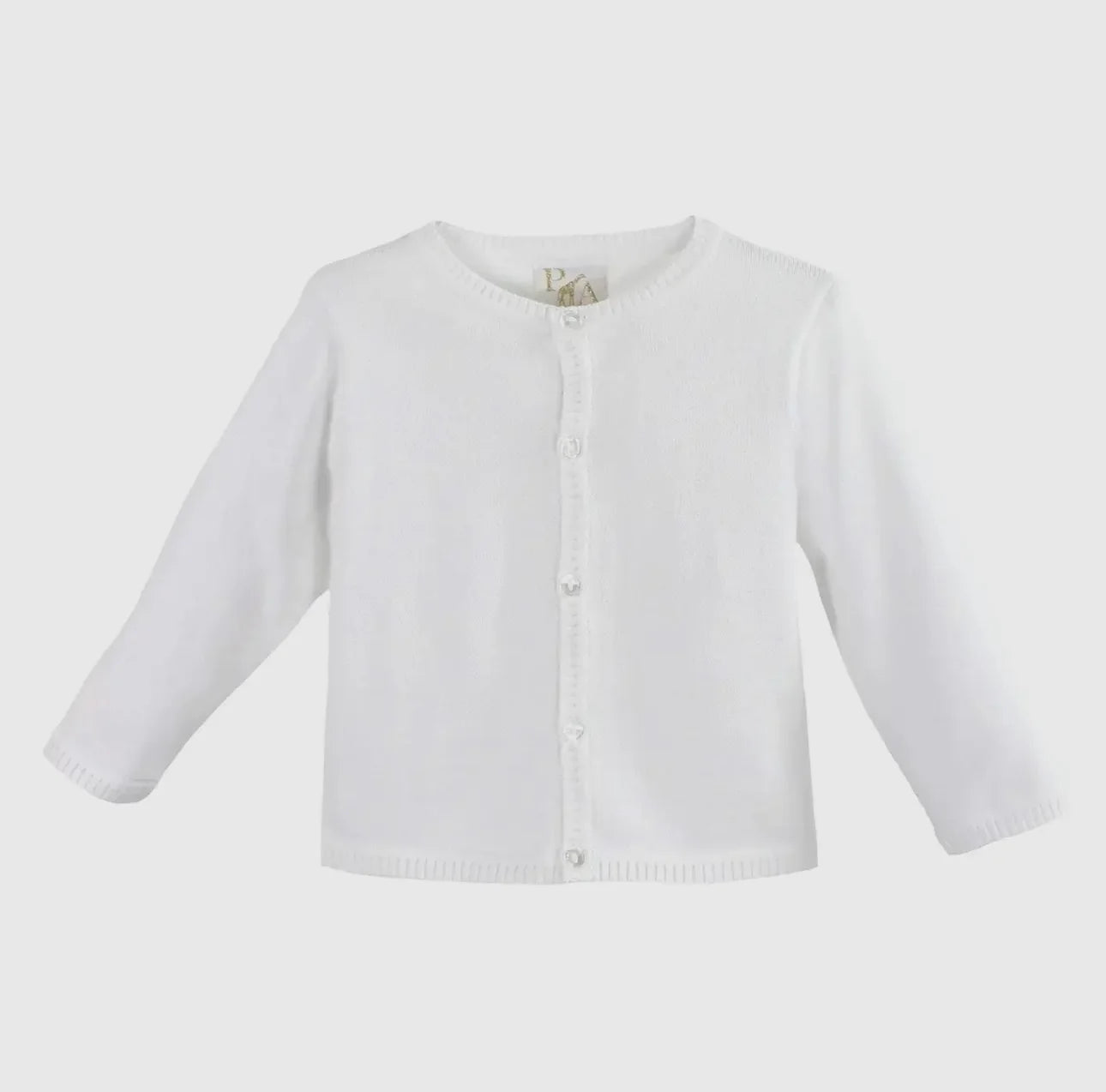 Ladder Trim Cardigan- White