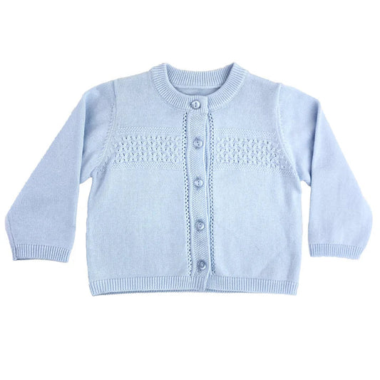 Blue Knit Diamond Sweater